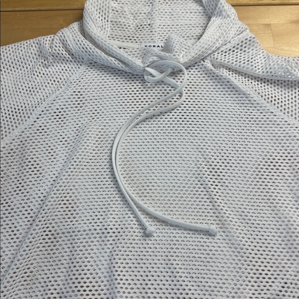 Koral Pump Open Mesh Pullover White Size Small Yoga Pilates Activewear USA - Picture 11 of 12